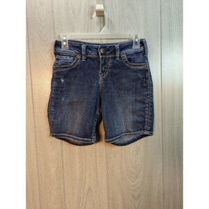 Silver Jeans Suki Denim Shorts Women's Size 26 Dark Wash Summer Hot